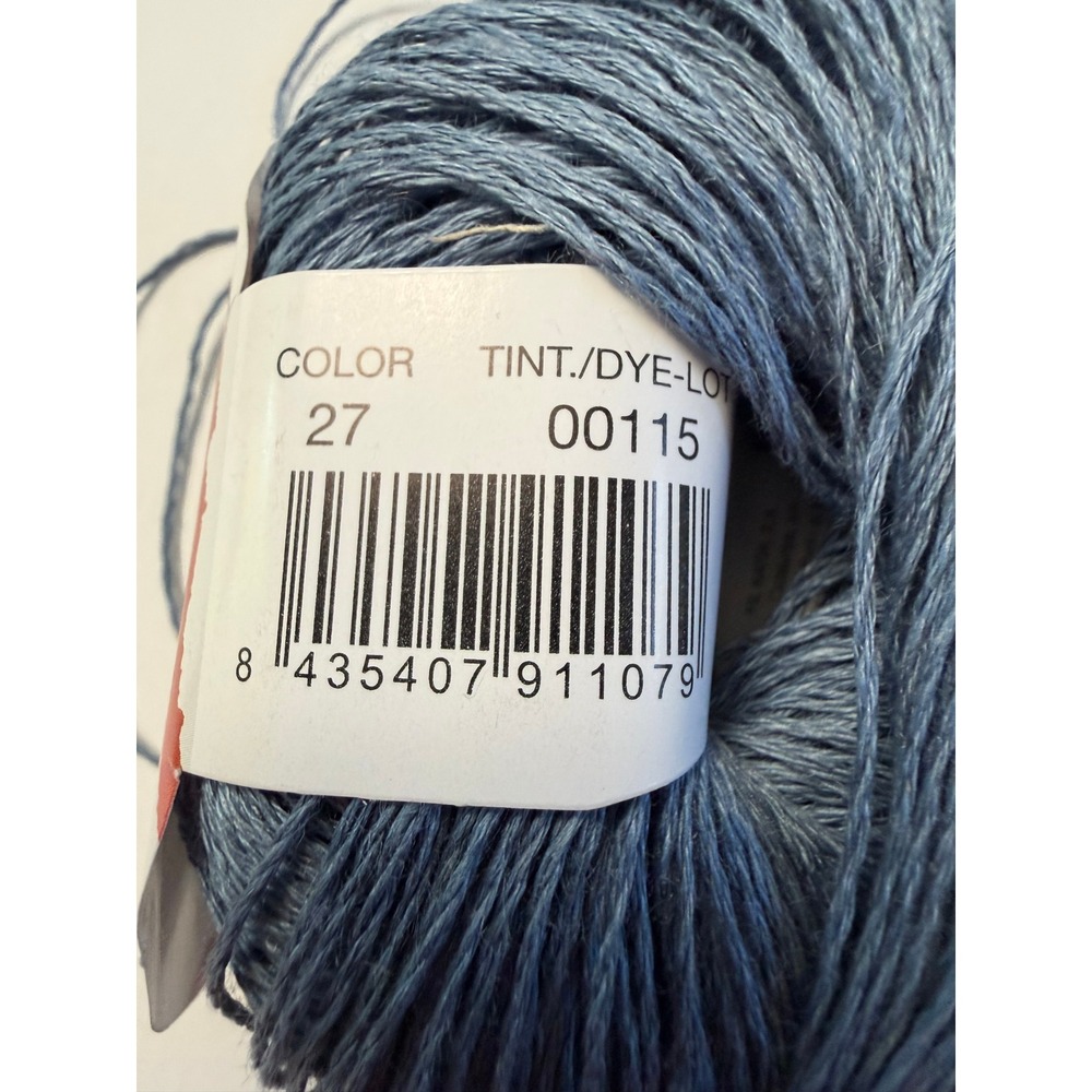 New Katia Lino 100% Linen Yarn 50g Blue Crochet Knitting Summer Fiber - Picture 3 of 7